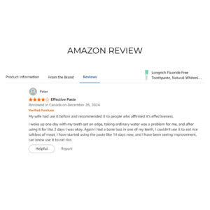 longric white tea toothpaste Amazon review