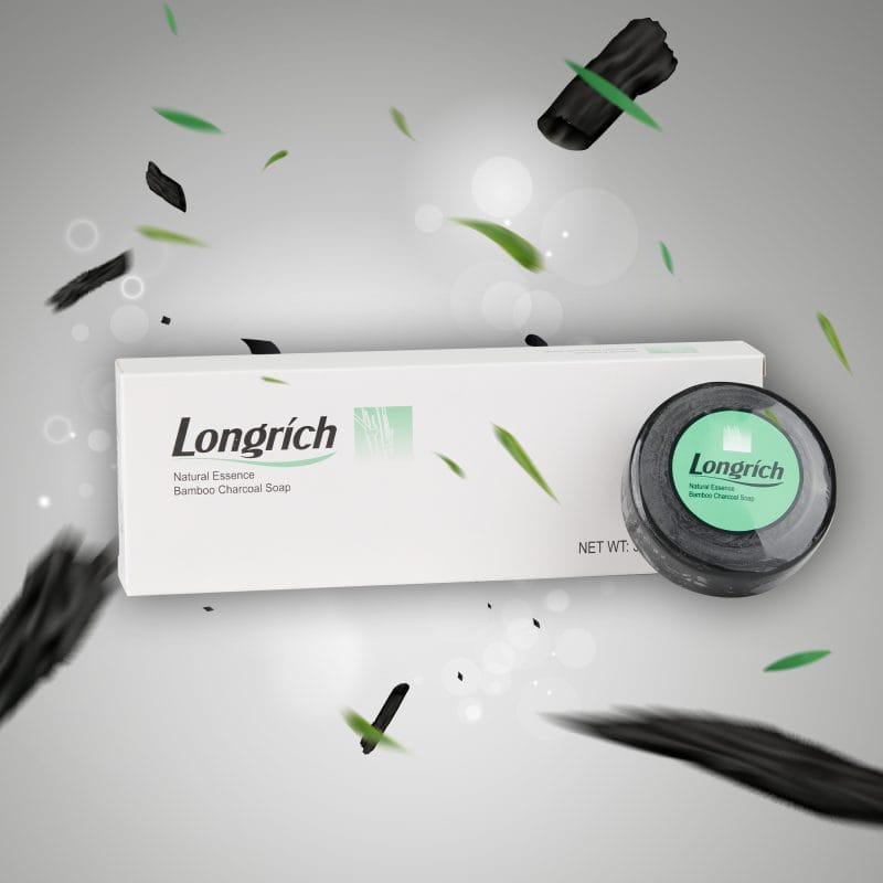 Longrich Bamboo Charcoal Soap for deep cleansing and acne treatment